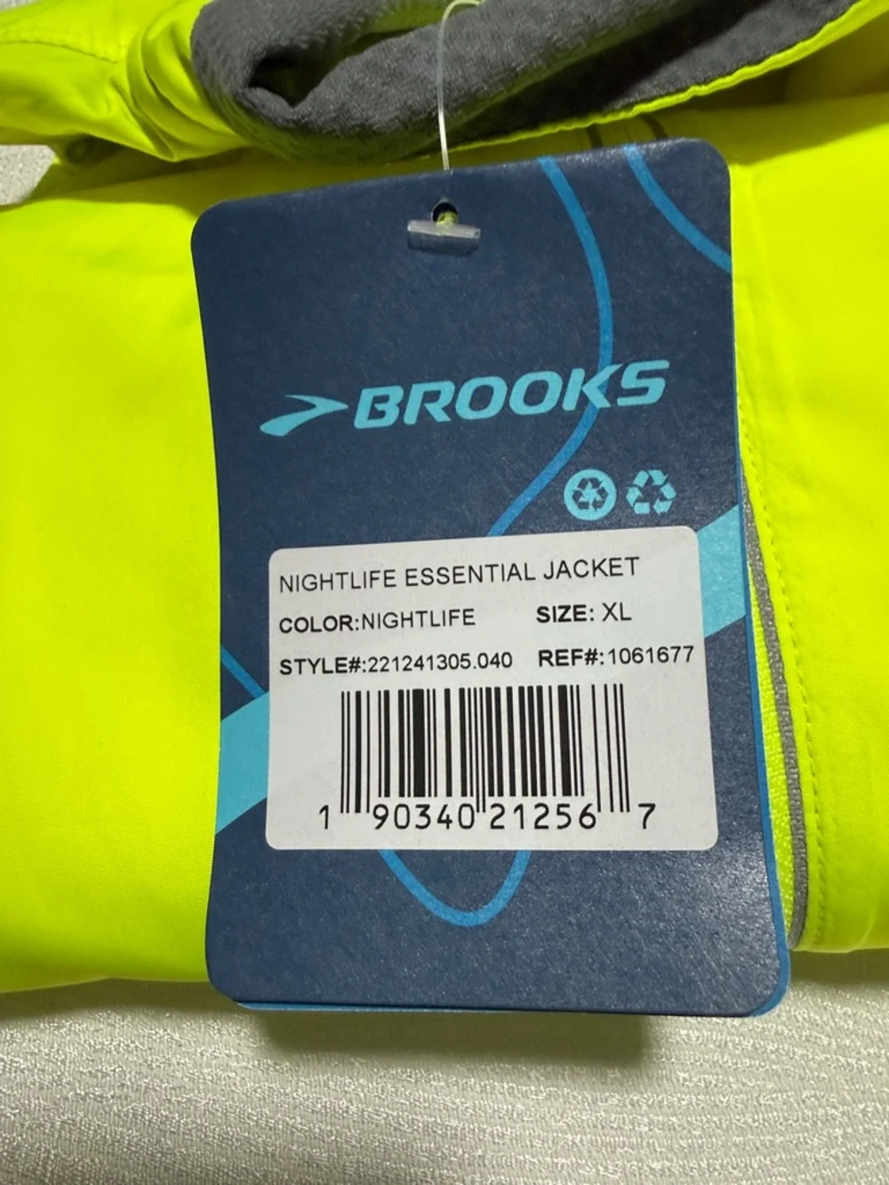 Brooks Neon Yellow Reflective Running Jacket - Picture 13 of 15